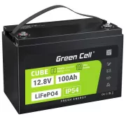 Green Cell CUBE LiFePO4 100Ah 12.8V 1280Wh Lithium-Eisen-Phosphat-Akku für Photovoltaik, Wohnwagen, Boote