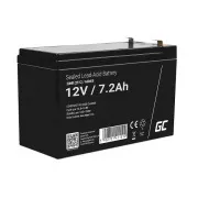 Green Cell AGM VRLA 12V 7.2Ah wartungsfreie Batterie für die Alarmanlage, Registrierkasse, Spielzeug