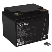Green Cell AGM VRLA 12V 44Ah wartungsfreie Batterie für Rasenmäher, Scooter, Boot, Rollstuhl