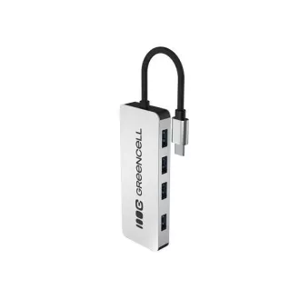Green Cell USB-C 4-in-1 HUB (4×USB 3.0) - 5 Gbps Übertragungsgeschwindigkeit, Aluminiumgehäuse
