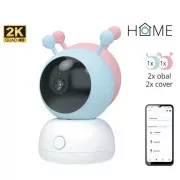 iGET HOME Camera CS2 Baby - drahtloses 2K Kamera-Babyphone, 2 Abdeckungen im Paket, Schreierkennung