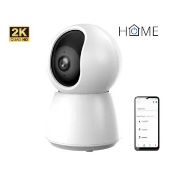 iGET HOME Camera CS4 Weiß - Kabellose 2K-Innenkamera, automatische Verfolgung, LAN-Anschluss, Ton