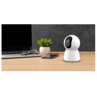 iGET HOME Camera CS4 Weiß - Kabellose 2K-Innenkamera, automatische Verfolgung, LAN-Anschluss, Ton