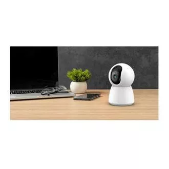 iGET HOME Camera CS4 Weiß - Kabellose 2K-Innenkamera, automatische Verfolgung, LAN-Anschluss, Ton