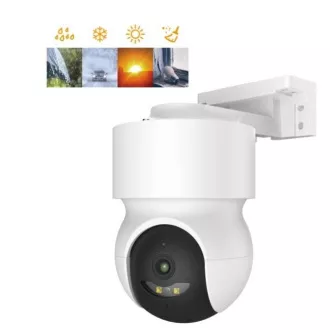iGET HOME Camera CS8 Weiß - Kabellose 2K-Außenkamera, automatische Verfolgung, IP65-Schutz, Ton