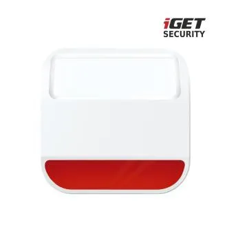 iGET SECURITY MP11 – Drahtlose Außensirene für die Alarmanlage iGET SECURITY M6, Stromversorgung über Batterien oder Netzteil iGET SECURITY MP11 – Drahtlose Außensirene für die Alarmanlage iGET SECURITY M6, Stromversorgung über Batterien oder Netzteil