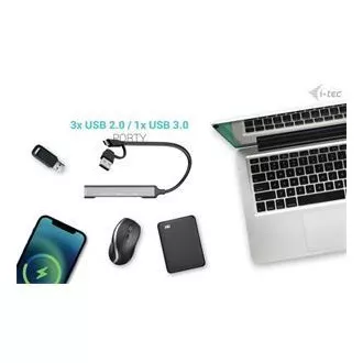 I-Tec USB-A/USB-C Metall-HUB 1x USB-C 3.1   3x USB 2.0