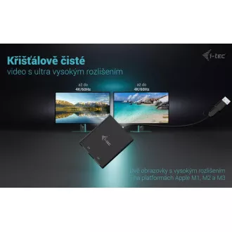 I-Tec USB-A/USB-C Dual 4K DP Video Adapter