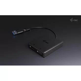 I-Tec USB-A/USB-C Dual 4K DP Video Adapter