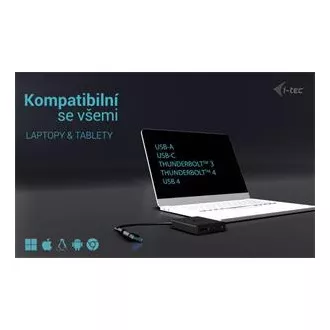 I-Tec USB-A/USB-C Dual 4K DP Video Adapter