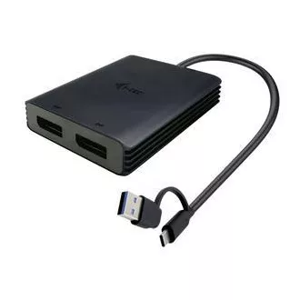 I-Tec USB-A/USB-C Dual 4K DP Video Adapter