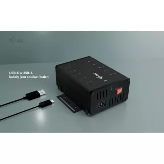 I-tec USB-C/USB-A Metall Lade Daten HUB, 15W pro Anschluss, 10x USB-C, 180W