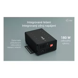 I-tec USB-C/USB-A Metall Lade Daten HUB, 15W pro Anschluss, 10x USB-C, 180W