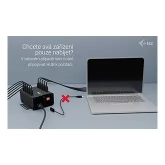 I-tec USB-C/USB-A Metall Lade Daten HUB, 15W pro Anschluss, 10x USB-C, 180W