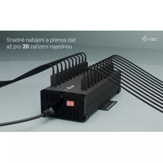 I-tec USB-C/USB-A Metall Lade Daten HUB, 15W pro Anschluss, 20x USB-C, 360W I-tec USB-C/USB-A Metall Lade Daten HUB, 15W pro Anschluss, 20x USB-C, 360W