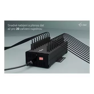 I-tec USB-C/USB-A Metall Lade Daten HUB, 15W pro Anschluss, 20x USB-C, 360W I-tec USB-C/USB-A Metall Lade Daten HUB, 15W pro Anschluss, 20x USB-C, 360W