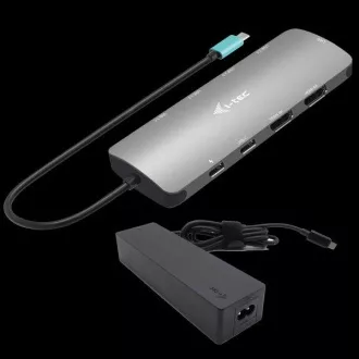 I-tec USB-C Metal Nano 2x HDMI Docking Station, PD 100W   Ladegerät 100W (Bundle)