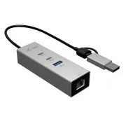 i-tec USB-C/USB-A Metal HUB 3 (2x USB-C, 1x USB-A) Anschluss   2,5 G LAN