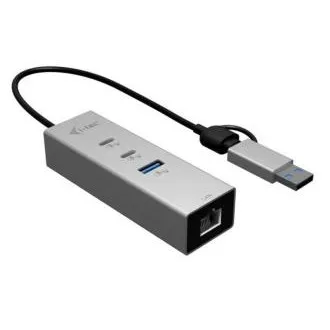 i-tec USB-C/USB-A Metal HUB 3 (2x USB-C, 1x USB-A) Anschluss 2,5 G LAN i-tec USB-C/USB-A Metal HUB 3 (2x USB-C, 1x USB-A) Anschluss 2,5 G LAN