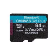 KINGSTON 64GB microSDXC Canvas Go Plus Gen4 200MB/s A2 U3 V30 Karte ohne Adapter