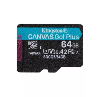 KINGSTON 64GB microSDXC Canvas Go Plus Gen4 200MB/s A2 U3 V30 Karte ohne Adapter KINGSTON 64GB microSDXC Canvas Go Plus Gen4 200MB/s A2 U3 V30 Karte ohne Adapter