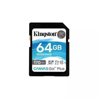 KINGSTON 64GB SDXC Canvas Go Plus Gen4 200MB/s C10 UHS-I U3 V30 KINGSTON 64GB SDXC Canvas Go Plus Gen4 200MB/s C10 UHS-I U3 V30