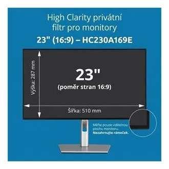 Kensington High Clarity Privatsphärenfilter für 23-Zoll-Monitor im 16:9-Format