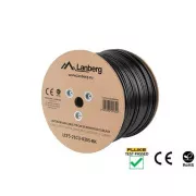 LANBERG LAN KABEL CAT.5E FTP 305M FEST OUTDOOR CU SCHWARZ FLUKE HANDED OVER