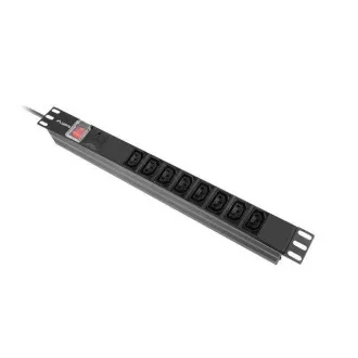 LANBERG 19" 1U 16A 2M 8X STECKDOSEN IEC C13 SCHWARZ C20 LANBERG 19" 1U 16A 2M 8X STECKDOSEN IEC C13 SCHWARZ C20