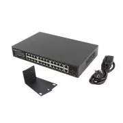 LANBERG SWITCH 24X 1GB POE /2X GB 2X SFP RACK 19" GIGABIT ETHERNET 360W