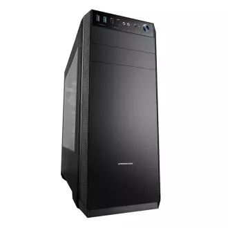 Modecom PC-Gaming-Gehäuse OBERON PRO BLACK MIDI, 2x USB 3.0, 2x USB 2.0, Audio HD, schwarz, ohne Netzteil