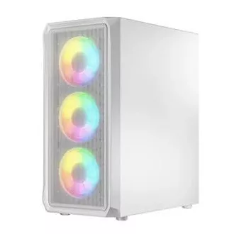LOGIC PC-Gehäuse Portos ARGB MIDI 1x USB 3.0, 2x USB 2.0   Audio, weiß, ohne Netzteil