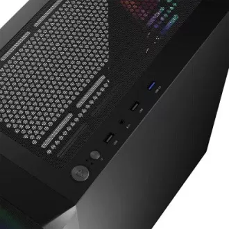 LOGIC PC-Gehäuse Portos ARGB MIDI 1x USB 3.0, 2x USB 2.0   Audio, schwarz, ohne Netzteil