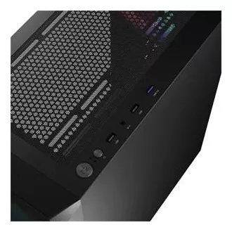 LOGIC PC-Gehäuse Portos ARGB MIDI 1x USB 3.0, 2x USB 2.0   Audio, schwarz, ohne Netzteil