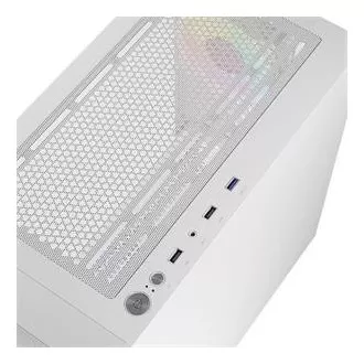 LOGIC PC-Gehäuse Portos ARGB MINI 1x USB 3.0, 2x USB 2.0   Audio, weiß, ohne Netzteil