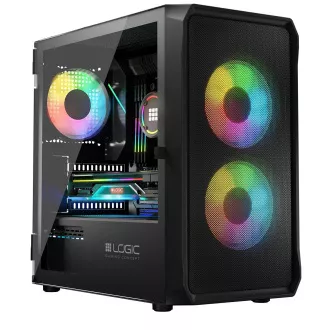 LOGIC PC-Gehäuse Portos ARGB MINI 1x USB 3.0, 2x USB 2.0 Audio, schwarz, ohne Netzteil LOGIC PC-Gehäuse Portos ARGB MINI 1x USB 3.0, 2x USB 2.0 Audio, schwarz, ohne Netzteil