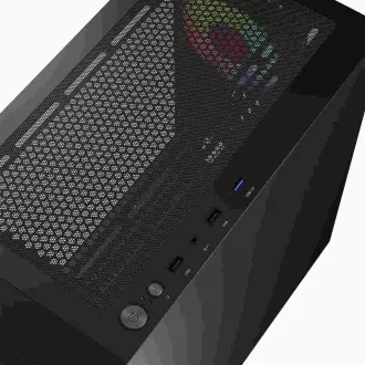 LOGIC PC-Gehäuse Portos ARGB MINI 1x USB 3.0, 2x USB 2.0 Audio, schwarz, ohne Netzteil LOGIC PC-Gehäuse Portos ARGB MINI 1x USB 3.0, 2x USB 2.0 Audio, schwarz, ohne Netzteil