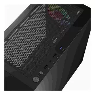 LOGIC PC-Gehäuse Portos ARGB MINI 1x USB 3.0, 2x USB 2.0 Audio, schwarz, ohne Netzteil LOGIC PC-Gehäuse Portos ARGB MINI 1x USB 3.0, 2x USB 2.0 Audio, schwarz, ohne Netzteil