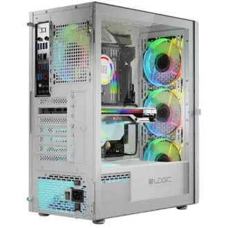 LOGIC PC-Gehäuse Aramis ARGB MIDI 1x USB 3.0, 2x USB 2.0 Audio, weiß, ohne Netzteil LOGIC PC-Gehäuse Aramis ARGB MIDI 1x USB 3.0, 2x USB 2.0 Audio, weiß, ohne Netzteil