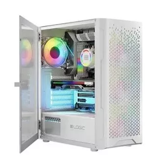 LOGIC PC-Gehäuse Aramis ARGB MIDI 1x USB 3.0, 2x USB 2.0 Audio, weiß, ohne Netzteil LOGIC PC-Gehäuse Aramis ARGB MIDI 1x USB 3.0, 2x USB 2.0 Audio, weiß, ohne Netzteil