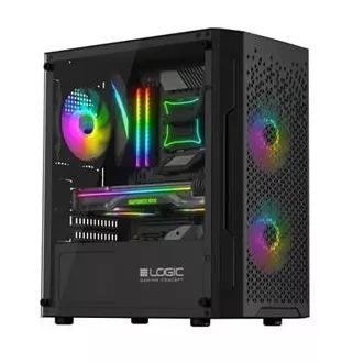 LOGIC PC-Gehäuse Aramis ARGB MINI 1x USB 3.0, 2x USB 2.0 Audio, schwarz, ohne Netzteil LOGIC PC-Gehäuse Aramis ARGB MINI 1x USB 3.0, 2x USB 2.0 Audio, schwarz, ohne Netzteil