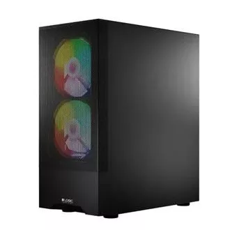 LOGIC PC-Gehäuse Arya ARGB MIDI 1x USB 3.0, 2x USB 2.0   Audio, schwarz, ohne Netzteil