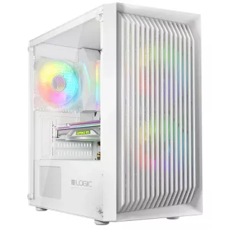 LOGIC PC-Gehäuse Atos ARGB MINI 1x USB 3.0, 2x USB 2.0 Audio, weiß, ohne Netzteil LOGIC PC-Gehäuse Atos ARGB MINI 1x USB 3.0, 2x USB 2.0 Audio, weiß, ohne Netzteil