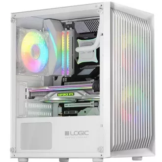 LOGIC PC-Gehäuse Atos ARGB MINI 1x USB 3.0, 2x USB 2.0 Audio, weiß, ohne Netzteil LOGIC PC-Gehäuse Atos ARGB MINI 1x USB 3.0, 2x USB 2.0 Audio, weiß, ohne Netzteil