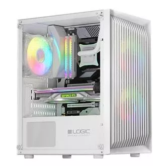 LOGIC PC-Gehäuse Atos ARGB MINI 1x USB 3.0, 2x USB 2.0 Audio, weiß, ohne Netzteil LOGIC PC-Gehäuse Atos ARGB MINI 1x USB 3.0, 2x USB 2.0 Audio, weiß, ohne Netzteil