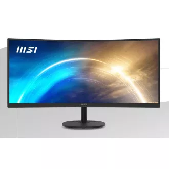 MSI Monitor PRO MP341CQ, 34" gebogen /3440x1440 (UWQHD)/VA LED/1ms/3000:1/300cd/m2/100Hz /2 x HDMI/DP/schwarz