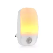Nedis LNLW10WT- LED-Nachtlicht für Steckdosen | Bewegungssensor | Tag/Nachtsensor | 0,55 W | 11 lm | Warmweiß