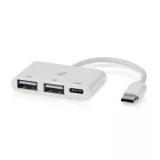 Nedis CCGB60250BK01 - USB-Hub | 1x USB-A | 3x USB-A Buchse | 5 Port(s) | USB 2.0 | USB Power | SD & MicroSD