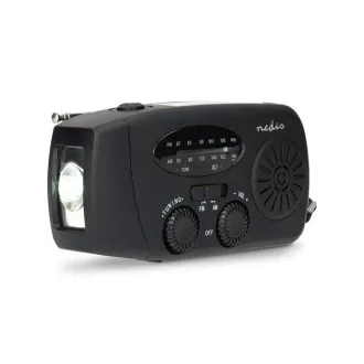 Nedis RDFMCR2000BK - Notfallradio | AM/FM | Powerbank-Funktion | Akku-Stromversorgung / USB-Stromversorgung / Handkurbel | Schwarz Nedis RDFMCR2000BK - Notfallradio | AM/FM | Powerbank-Funktion | Akku-Stromversorgung / USB-Stromversorgung / Handkurbel | Schwarz