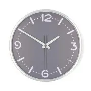 Nedis CLWA3226SS – Wanduhr | Durchmesser: 300 mm | Aluminium | Geräuschloses Uhrwerk | Metall